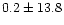 $0.2\pm 13.8$