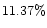 $11.37 \%$