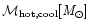 $\cal M_{\rm hot,cool} {[{\it M}_{\odot}]}$