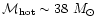 ${\cal M}_{\rm hot}\sim 38~{M_{\odot}}$