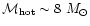 ${\cal M}_{\rm hot}\sim 8~{M_{\odot}}$