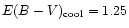 $E(B-V)_{\rm cool}=1.25$