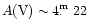 ${A({\rm V})\sim4\hbox{$.\!\!^{\rm m}$ }22}$