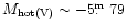 $M_{\rm hot(V)}\sim-5\hbox{$.\!\!^{\rm m}$ }79$