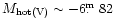 $M_{\rm hot(V)}\sim-6\hbox{$.\!\!^{\rm m}$ }82$