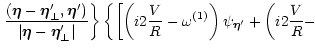 $\displaystyle \left.
\frac{(\vec\eta-\vec\eta'_{\perp}, \vec\eta')}{\vert\vec\e...
...a^{(1)}\right) \psi_{\vec\eta'} +
\left( i2\frac{V}{R}-
\right.
\right.
\right.$