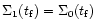 $\Sigma_1(t_{\rm f}) = \Sigma_0(t_{\rm f})$