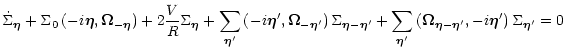$\displaystyle \dot\Sigma_{\vec\eta}
+ \Sigma_0\left(-i \vec\eta, \vec\Omega_{-\...
...}\left(\vec\Omega_{\vec\eta-\vec\eta'},
-i\vec\eta'\right) \Sigma_{\vec\eta'}=0$