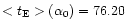 $< t_{\rm E} >(\alpha_0) = 76.20$