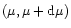 $(\mu, \mu + {\rm d}\mu)$