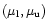 $(\mu_{\rm l}, \mu_{\rm u})$