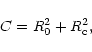 \begin{displaymath}C = R_0^2 + R_{\rm c}^2 ,
\end{displaymath}