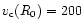 $v_{\rm c}(R_0) = 200$