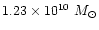 $1.23 \times 10^{10}~M_{\odot}$