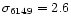 $\sigma_{6149}=2.6$