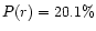 $P(r)=20.1\%$