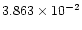 $3.863 \times 10^{-2}$
