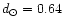 $d_{\odot} = 0.64$