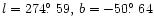 $l = 274\hbox{$.\!\!^\circ$ }59,\, b = -50\hbox{$.\!\!^\circ$ }64$