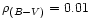 ${\rho}_{(B-V)} = 0.01$
