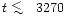$t \!\!\!\phantom{\le}\smash{\buildrel{}\over
{\lower2.5dd\hbox{$\buildrel{\lower2dd\hbox{$\displaystyle<$ }}\over
\sim$ }}}\,\,3270$