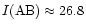 $I({\rm AB})\approx26.8$