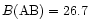 $B({\rm AB})=26.7$