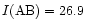 $I({\rm AB})=26.9$