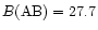 $B({\rm AB})=27.7$