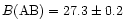 $B({\rm AB}) = 27.3\pm0.2$