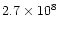 $2.7\times10^{8}%
$
