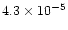 $4.3\times10^{-5}$