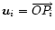 ${\vec u}_{i}=\overrightarrow{OP_{i}}$