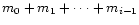 $m_{0}+m_{1}+\cdots+m_{i-1}$