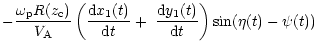 $\displaystyle -\frac{\omega_{\rm p}R(z_{\rm c})}{V_{\rm A}}\left( \frac{{\rm d}...
...)}{{\rm d}t}+\,\,\frac
{{\rm d}y_{1}(t)}{{\rm d}t}\right) \sin(\eta(t)-\psi(t))$