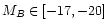 $M_B \in [-17,-20]$