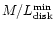 $M/L_{\rm disk}^{\min}$