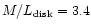 $M/L_{\rm disk}=3.4$