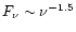 $F_\nu \sim \nu^{-1.5}$