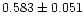 $0.583 \pm 0.051$
