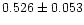 $0.526 \pm 0.053$