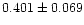 $0.401 \pm 0.069$