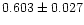 $0.603 \pm 0.027$