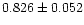 $0.826 \pm 0.052$
