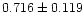 $0.716 \pm 0.119$