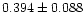 $0.394 \pm 0.088$