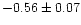 $-0.56 \pm 0.07$