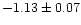 $-1.13\pm0.07$