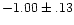 $-1.00\pm.13$