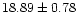 $18.89 \pm 0.78$